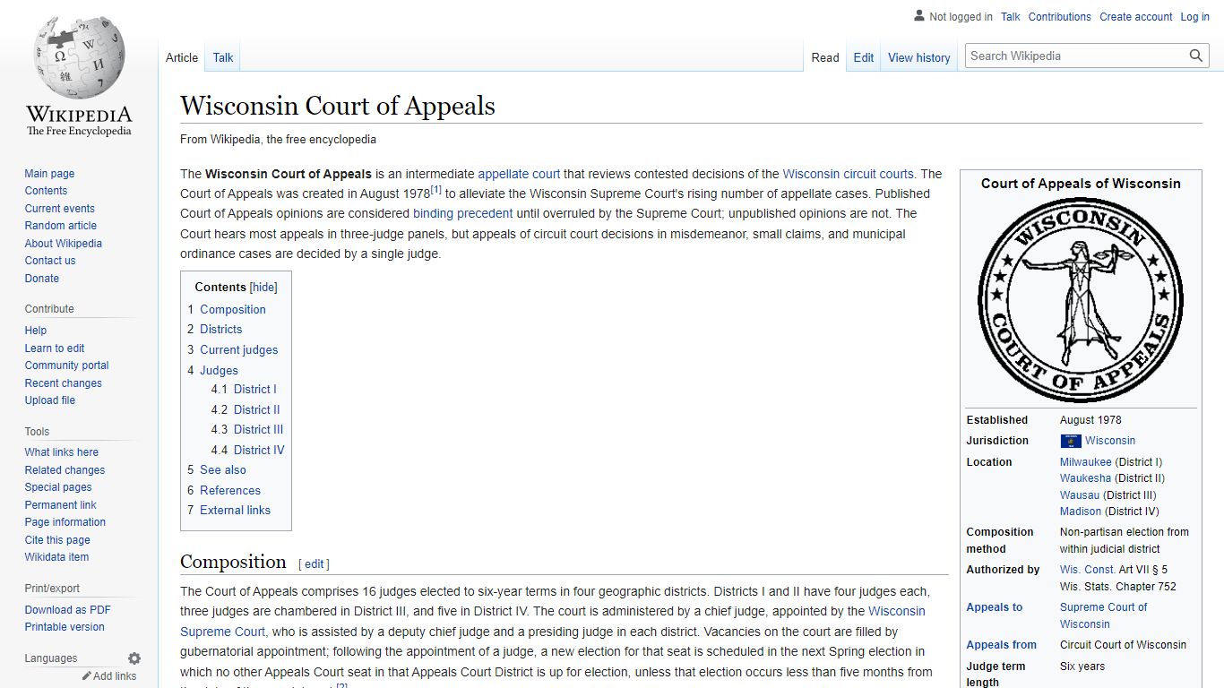 Wisconsin Court of Appeals - Wikipedia