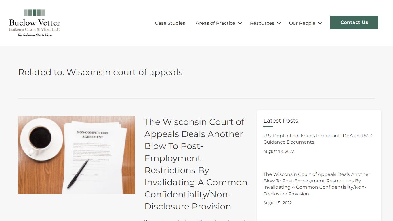 Wisconsin court of appeals – Buelow Vetter